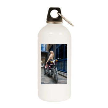 Helen Flanagan White Water Bottle With Carabiner