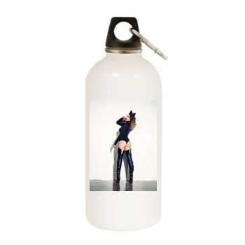 Helen Flanagan White Water Bottle With Carabiner