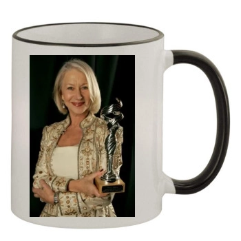 Helen Mirren 11oz Colored Rim & Handle Mug