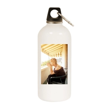 Helen Mirren White Water Bottle With Carabiner