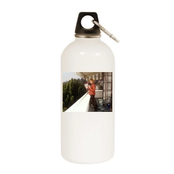 Helen Mirren White Water Bottle With Carabiner