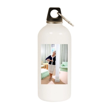 Helen Mirren White Water Bottle With Carabiner