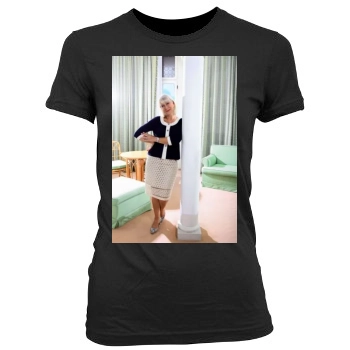 Helen Mirren Women's Junior Cut Crewneck T-Shirt