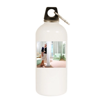 Helen Mirren White Water Bottle With Carabiner