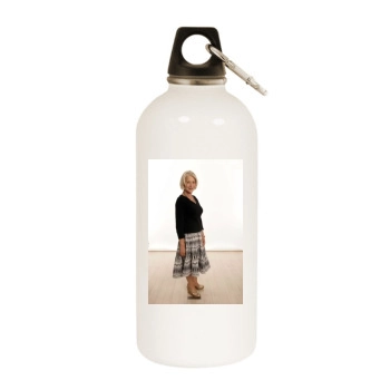 Helen Mirren White Water Bottle With Carabiner