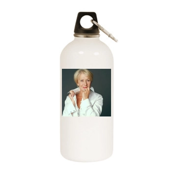 Helen Mirren White Water Bottle With Carabiner