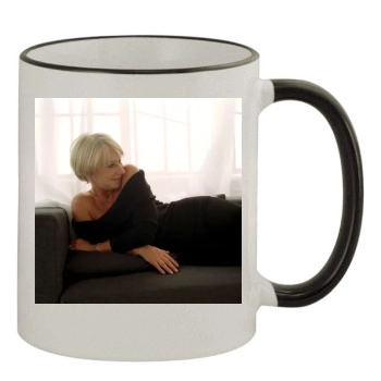 Helen Mirren 11oz Colored Rim & Handle Mug