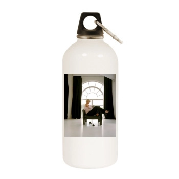 Helen Mirren White Water Bottle With Carabiner