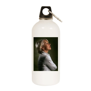 Helen Mirren White Water Bottle With Carabiner