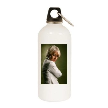 Helen Mirren White Water Bottle With Carabiner