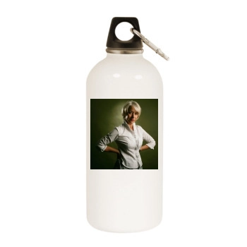 Helen Mirren White Water Bottle With Carabiner