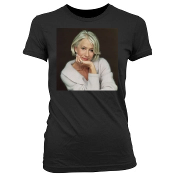 Helen Mirren Women's Junior Cut Crewneck T-Shirt