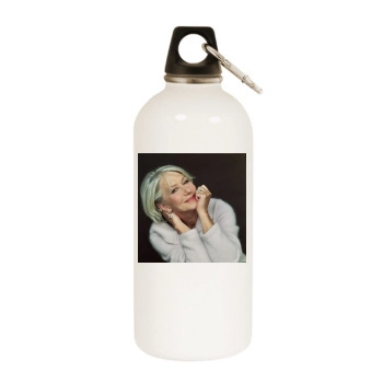 Helen Mirren White Water Bottle With Carabiner