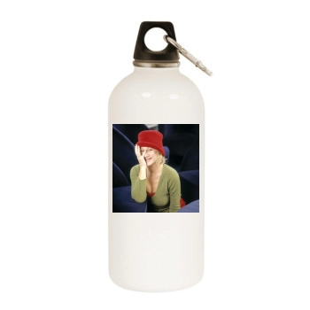 Helen Mirren White Water Bottle With Carabiner