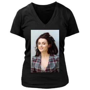 Helena Bonham Carter Women's Deep V-Neck TShirt