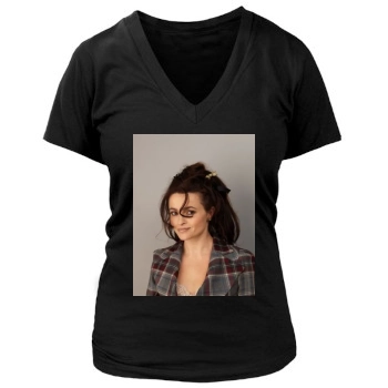 Helena Bonham Carter Women's Deep V-Neck TShirt