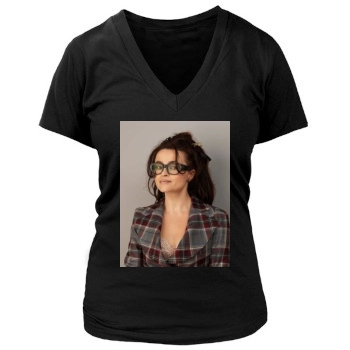 Helena Bonham Carter Women's Deep V-Neck TShirt