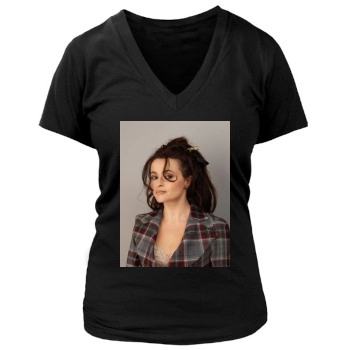 Helena Bonham Carter Women's Deep V-Neck TShirt