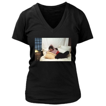 Helena Bonham Carter Women's Deep V-Neck TShirt