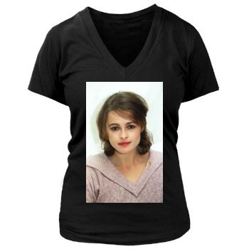 Helena Bonham Carter Women's Deep V-Neck TShirt