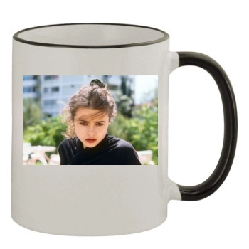 Helena Bonham Carter 11oz Colored Rim & Handle Mug