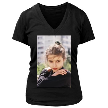 Helena Bonham Carter Women's Deep V-Neck TShirt