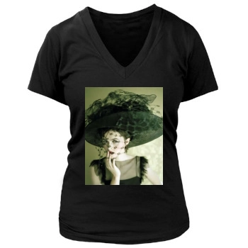 Helena Bonham Carter Women's Deep V-Neck TShirt