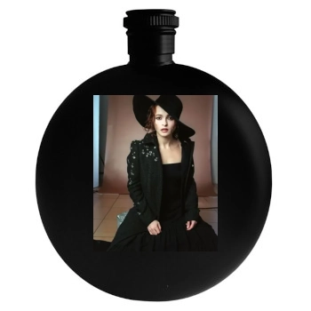 Helena Bonham Carter Round Flask