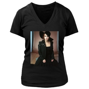 Helena Bonham Carter Women's Deep V-Neck TShirt