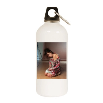 Helena Bonham Carter White Water Bottle With Carabiner