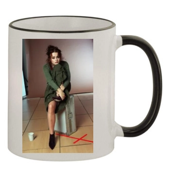 Helena Bonham Carter 11oz Colored Rim & Handle Mug