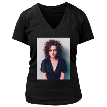 Helena Bonham Carter Women's Deep V-Neck TShirt