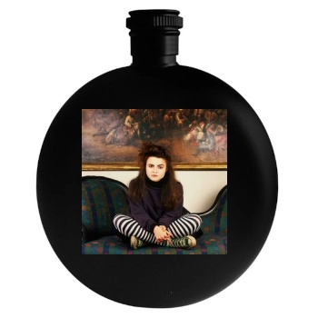 Helena Bonham Carter Round Flask