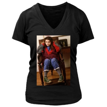 Helena Bonham Carter Women's Deep V-Neck TShirt