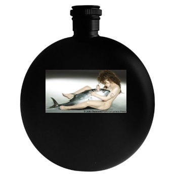 Helena Bonham Carter Round Flask