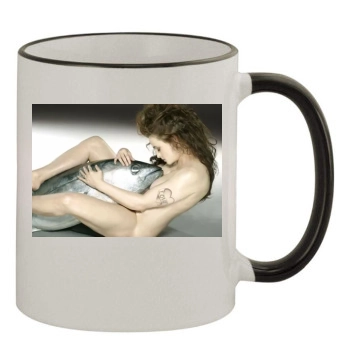 Helena Bonham Carter 11oz Colored Rim & Handle Mug