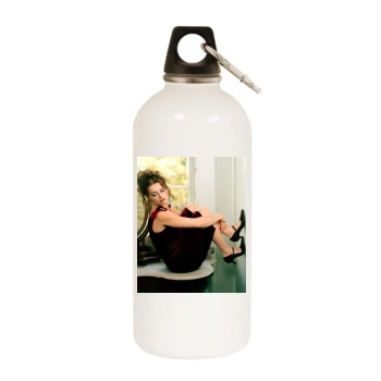 Helena Bonham Carter White Water Bottle With Carabiner