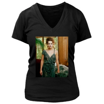 Helena Bonham Carter Women's Deep V-Neck TShirt