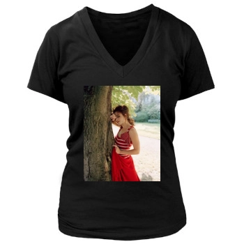 Helena Bonham Carter Women's Deep V-Neck TShirt