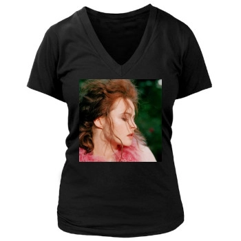 Helena Bonham Carter Women's Deep V-Neck TShirt