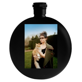 Helena Bonham Carter Round Flask