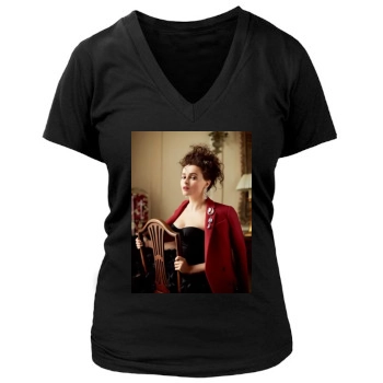 Helena Bonham Carter Women's Deep V-Neck TShirt