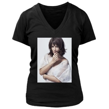 Helena Christensen Women's Deep V-Neck TShirt