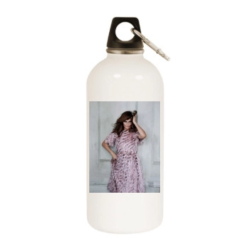 Helena Christensen White Water Bottle With Carabiner