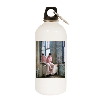 Helena Christensen White Water Bottle With Carabiner