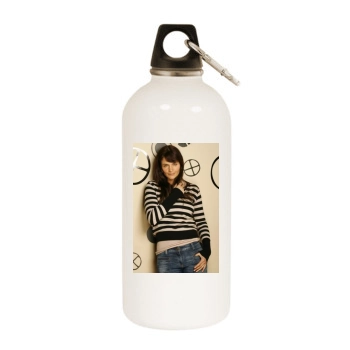 Helena Christensen White Water Bottle With Carabiner