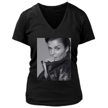 Helena Christensen Women's Deep V-Neck TShirt