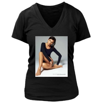 Helena Christensen Women's Deep V-Neck TShirt