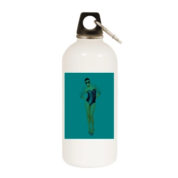 Helena Christensen White Water Bottle With Carabiner