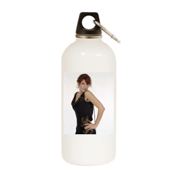 Helena Christensen White Water Bottle With Carabiner